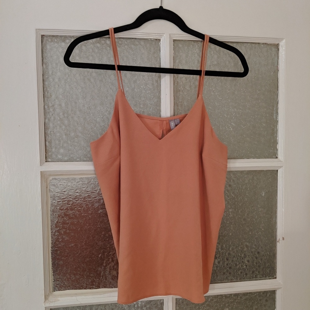 ASOS coral tank top with open back size 6/medium